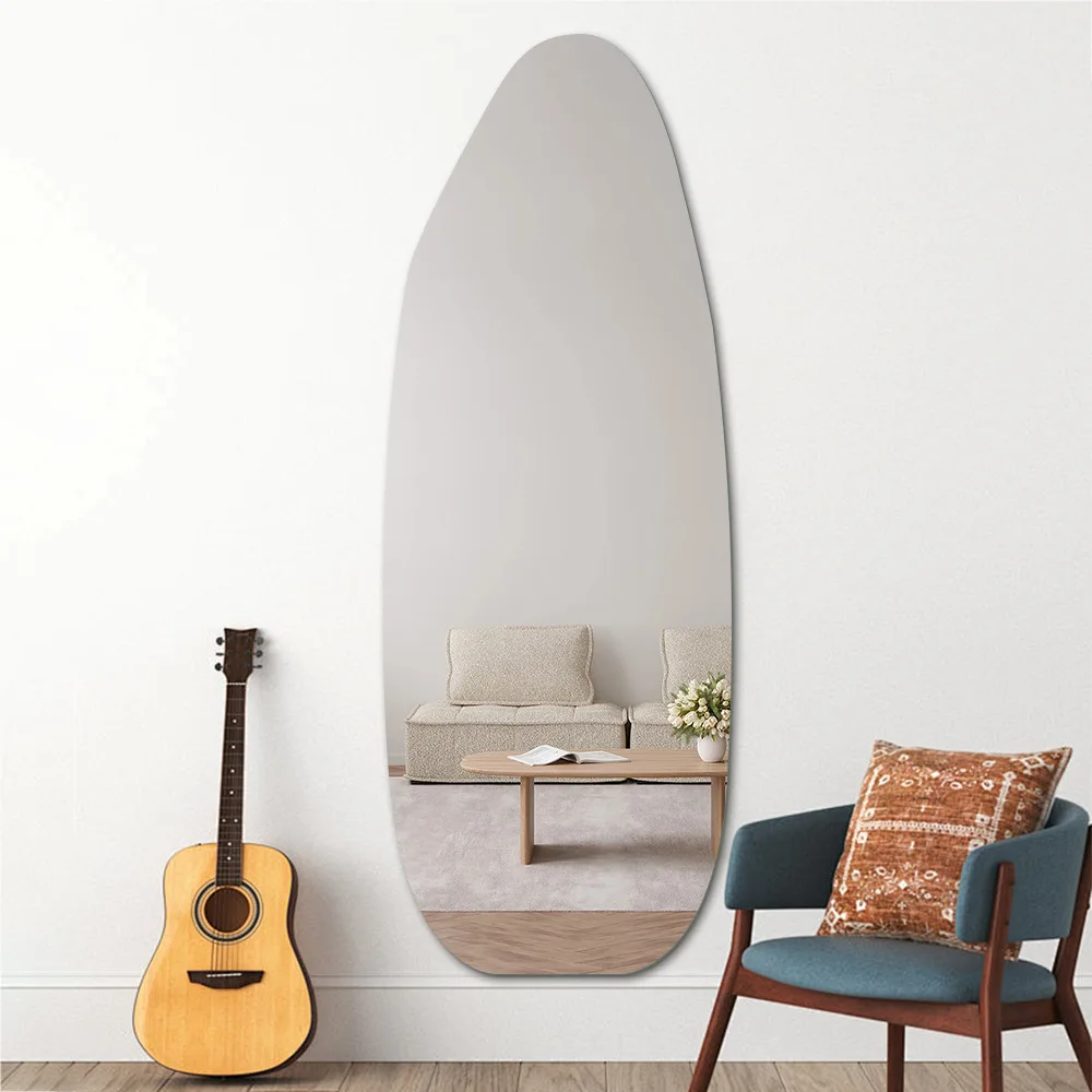 

Custom special-shaped frameless dressing mirror home entrance decoration mirror full body fitting mirror ultra-white copper-free