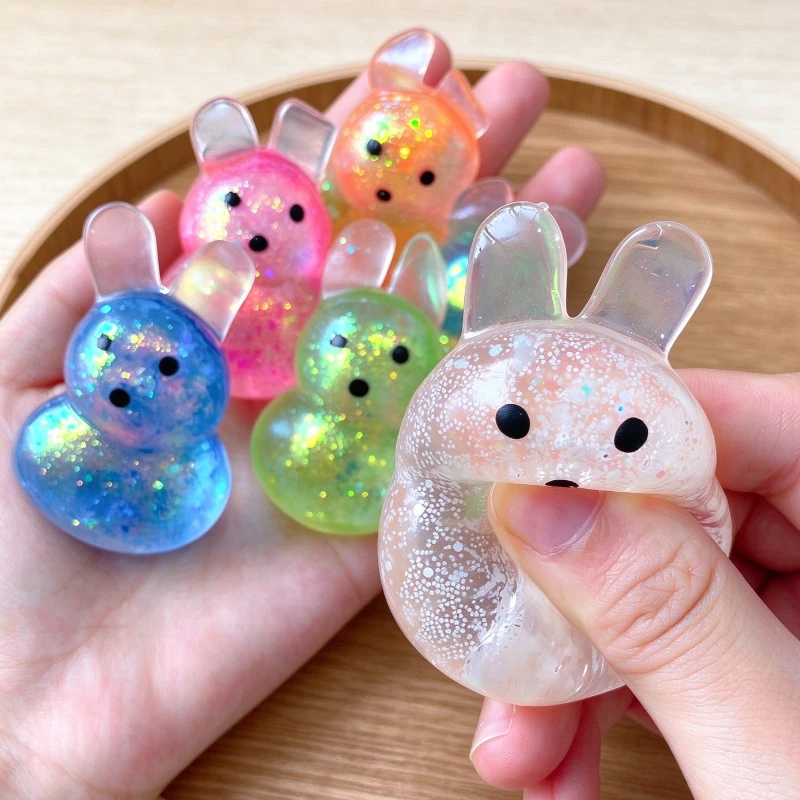 Maltose Snow Pile Rabbit Squishy Stress Ball Slow Rebound Soft Squeeze Fidget Toy Sensory Calming Anxiety Relief Random Color