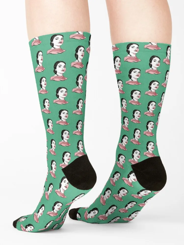 Maria Callas opera Diva Socks floor luxury hockey sport Men Socks Women's