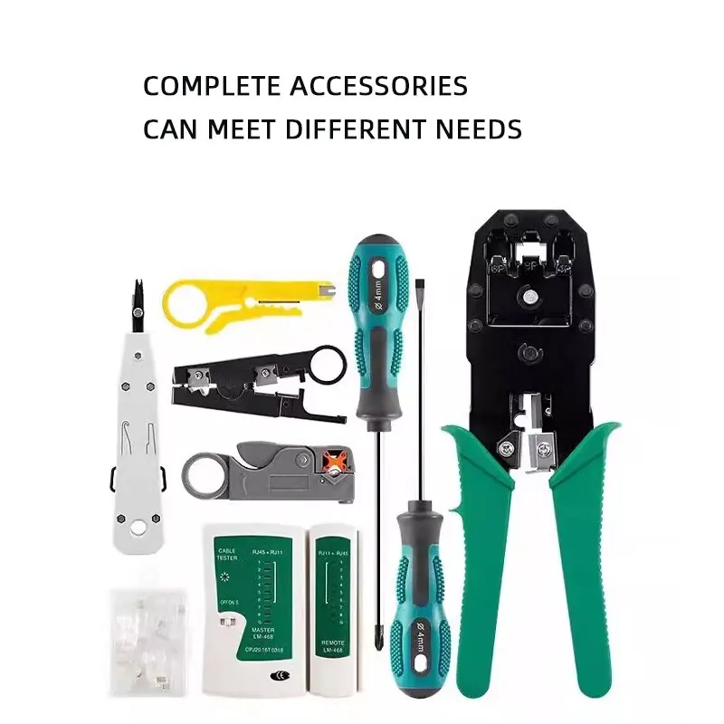 1 Set Five Types of Network Tool Kit Wire Clamp Combination Network Toolkit Household Manual Tool Set Hardware Tools