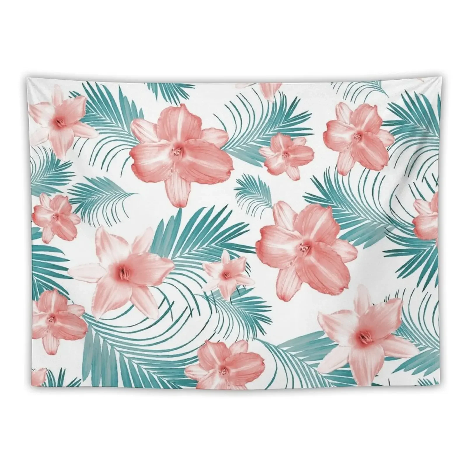 Tropical Flowers Palm Leaves Finesse #2 #tropical #decor #art Tapestry Bedroom Decorations Bedrooms Decor Tapestry