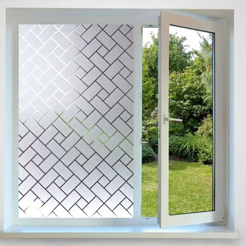 Heat Control Window Film Removable Uv Sun Blocking Frosted Window Film for Privacy Home Office Bathroom Decorative