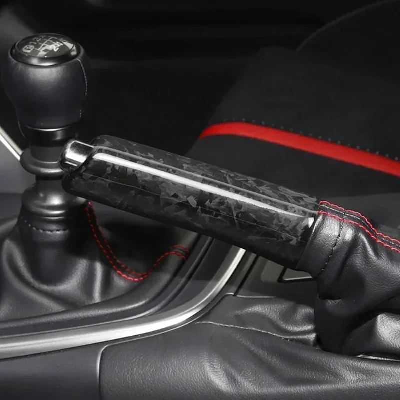 

Для SUBARU BRZ для TOYOTA 86 GR86 GT86 WRX настоящая твердая сухая ручка из углеродного волокна, сменная кованая накладка, наклейка 21-2023