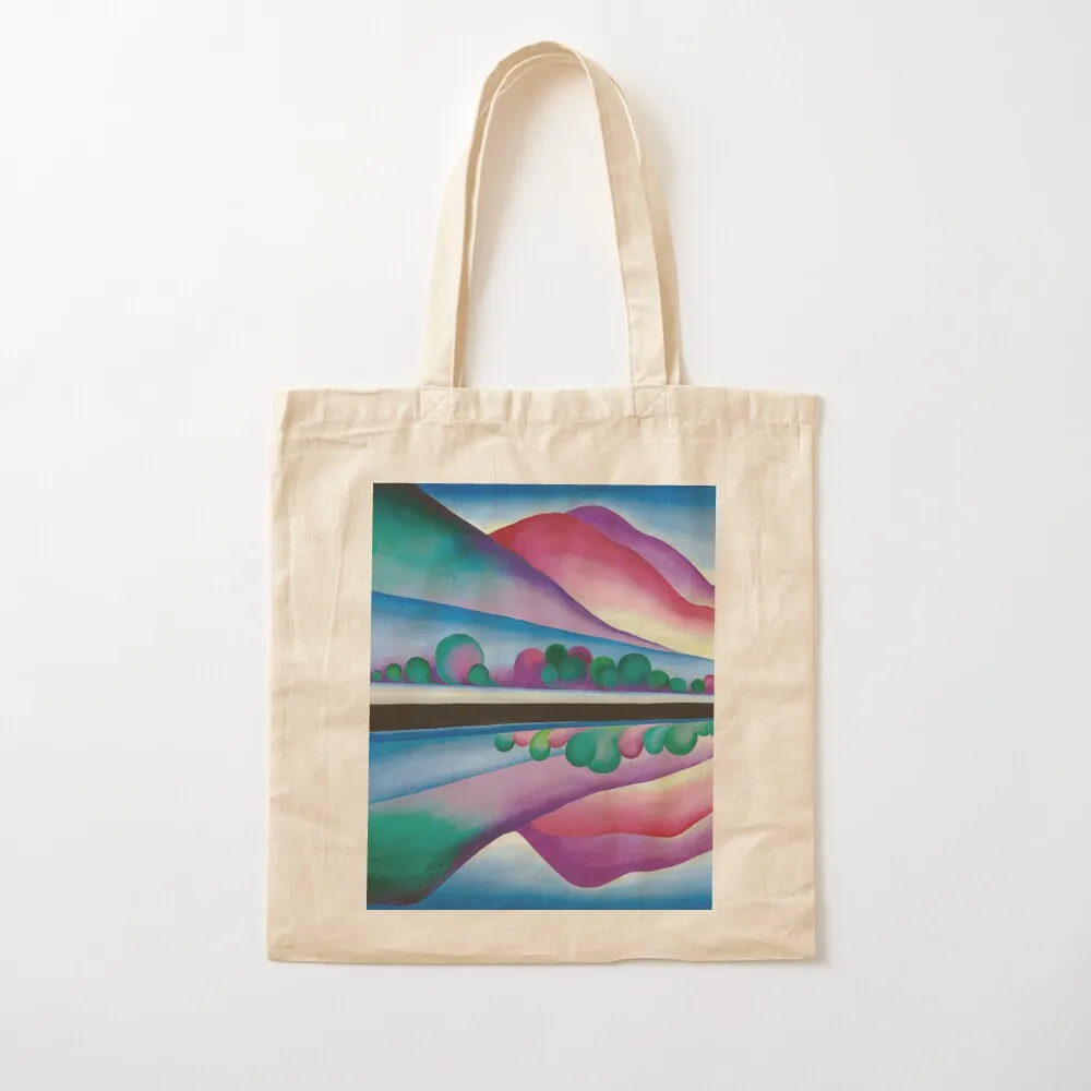 Georgia O'Keeffe Lake George Reflection Tote Bag Big bag shopper bag women Customizable tote canvas tote