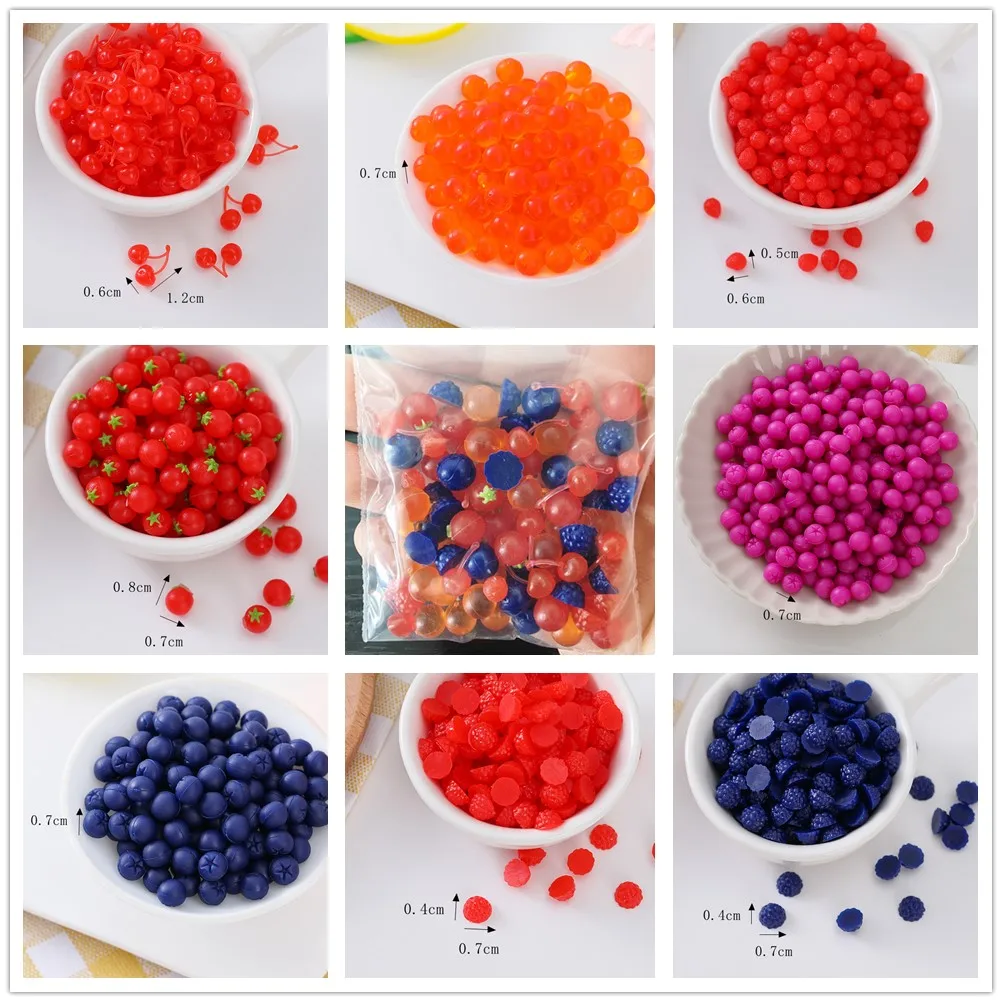 20pcs 7MM Simulated Caviar PVC Home Decor Home Miniature Fruit Food Play Decor Miniatur Sushi Handmade Accessories