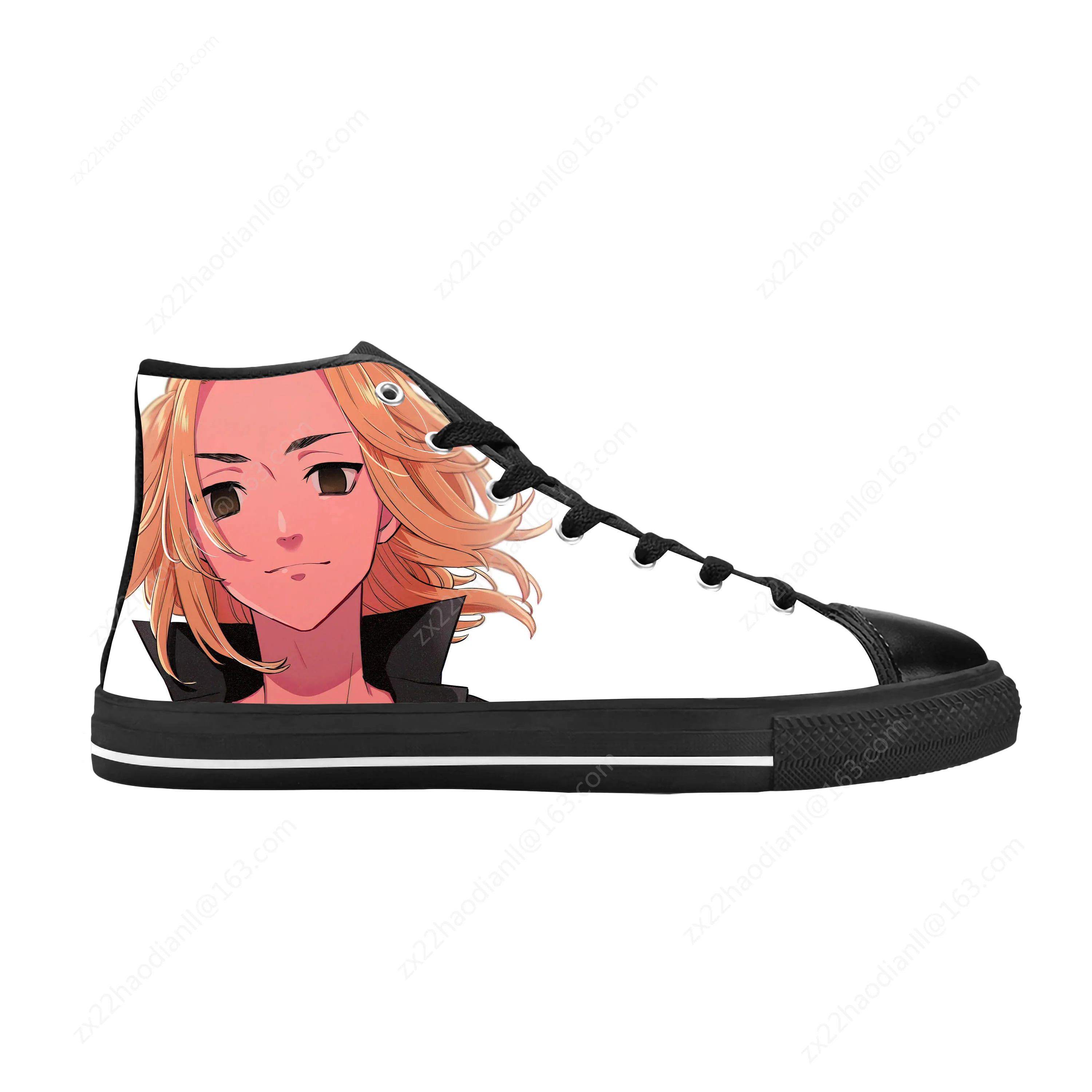 Japońskie Anime tokio Revengers Sano Manjiro Mikey odzież na co dzień buty wysoki Top wygodne oddychające buty sportowe męskie/damskie z nadrukiem 3D