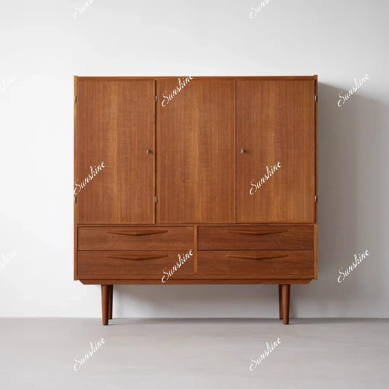 

New Chinese-style solid wood villa dining side cabinet living room home modern simple light luxury locker