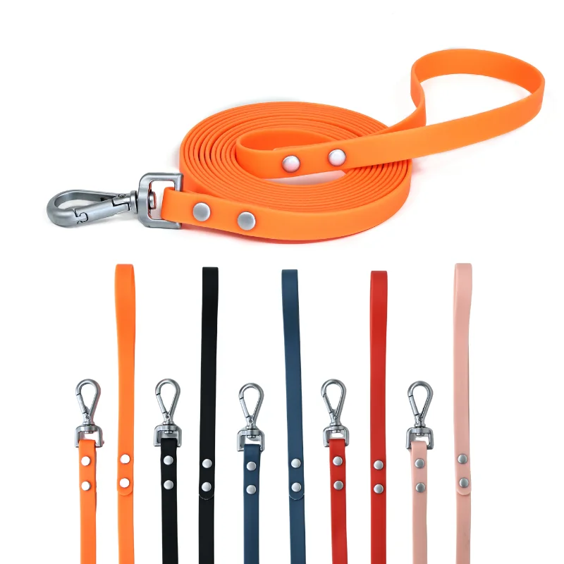 Nietenbesetzte PVC-Hundeleine, wasserdicht, strapazierfähig, Outdoor-Hundeleine, modische Hundeleine für alle Hunderassen