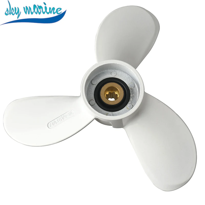 6L5-45943-01-EL Aluminum Propeller 7 1/4x6-BS F2.5A/3A 7-1/4x6 9 Spline For Yamaha 3HP Outboard Motor 6L5-45943 6L5-45943-00-00