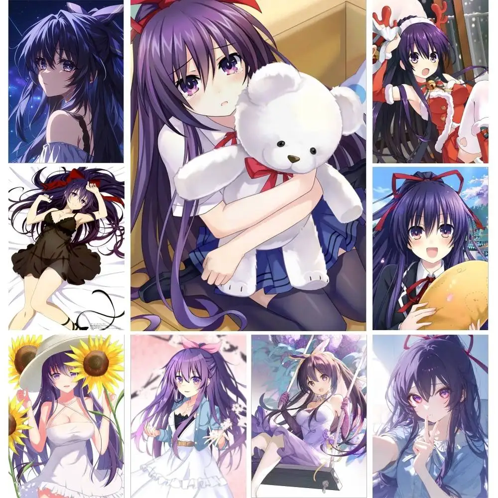 Yatogami Tohka Anime Date A Live Posters Living Room Bar Cafe Quality Canvas Vintage Style Comics Painting Art Home Wall Decor