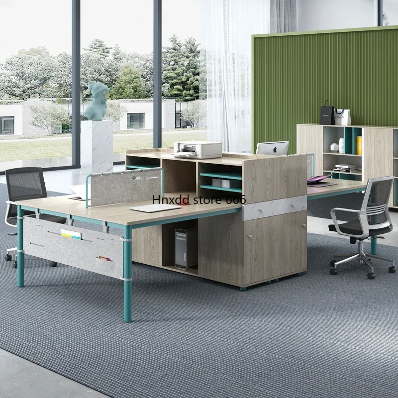 Office desk and chair combination simple modern workstation booth office table
