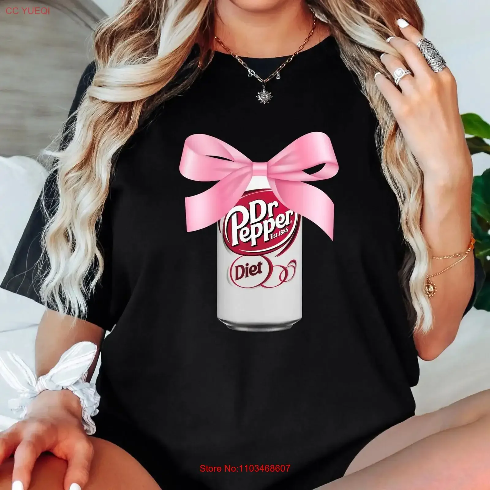 Camiseta con lazo rosa Coquette Diet Dr Pepper, bonita bebida de refresco, dulce, estética, femenina, Viral, vintage, gráfico lavado