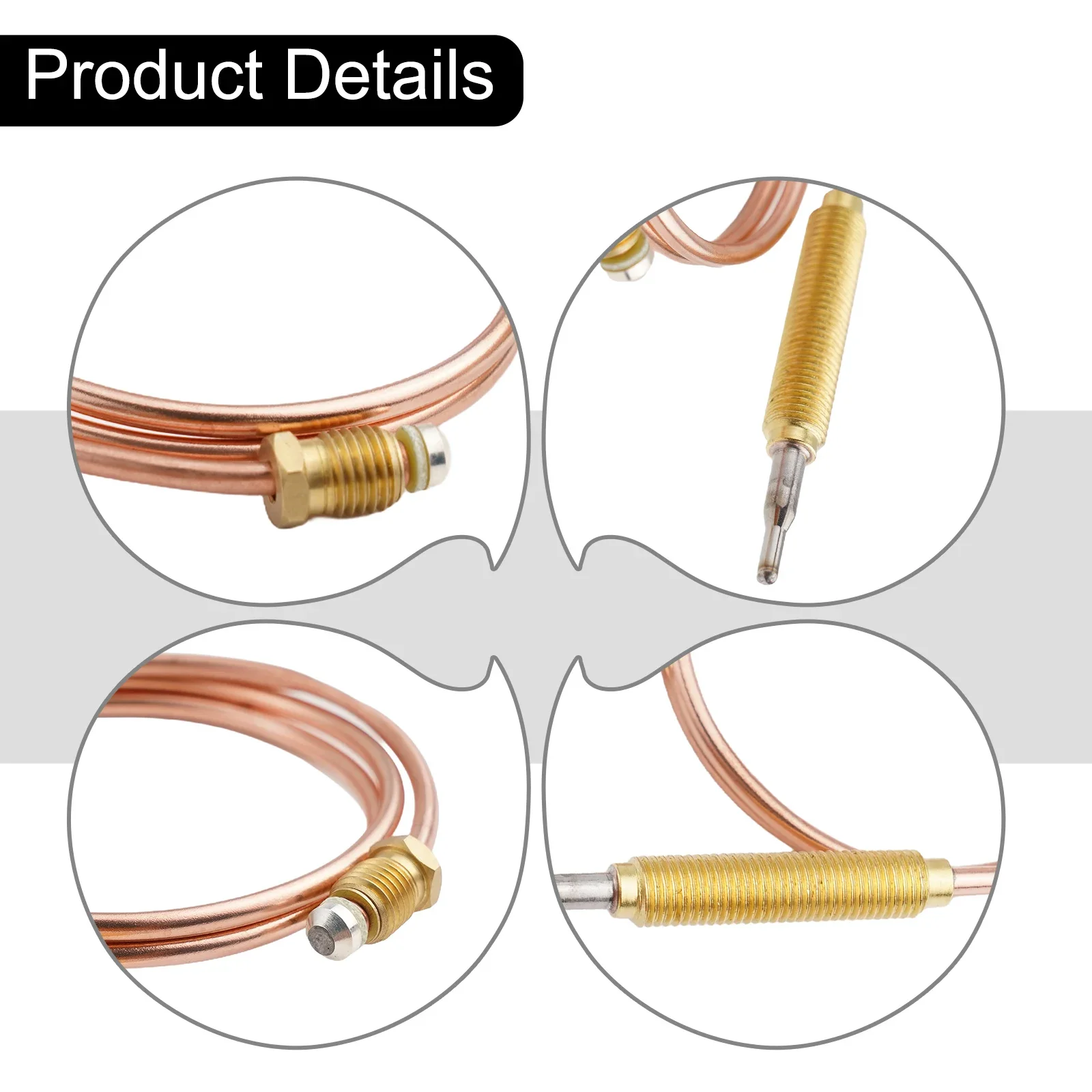 M8 Thermocouple Common Thread Probe 600/900/1200/1500mm For Gas Burners Fireplaces BBQ Heating Equipment Accessory