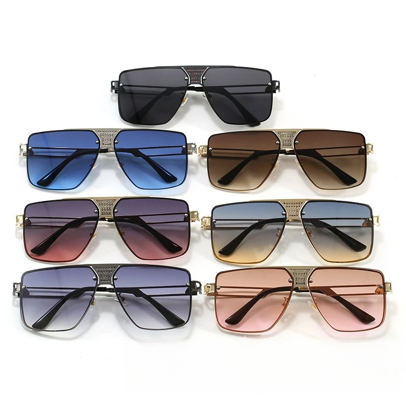 

2025 New Metal Punk Aviator Sunglasses for Men, Retro & Stylish, UV400 Protection Street Fashion Trendy & Lightweight