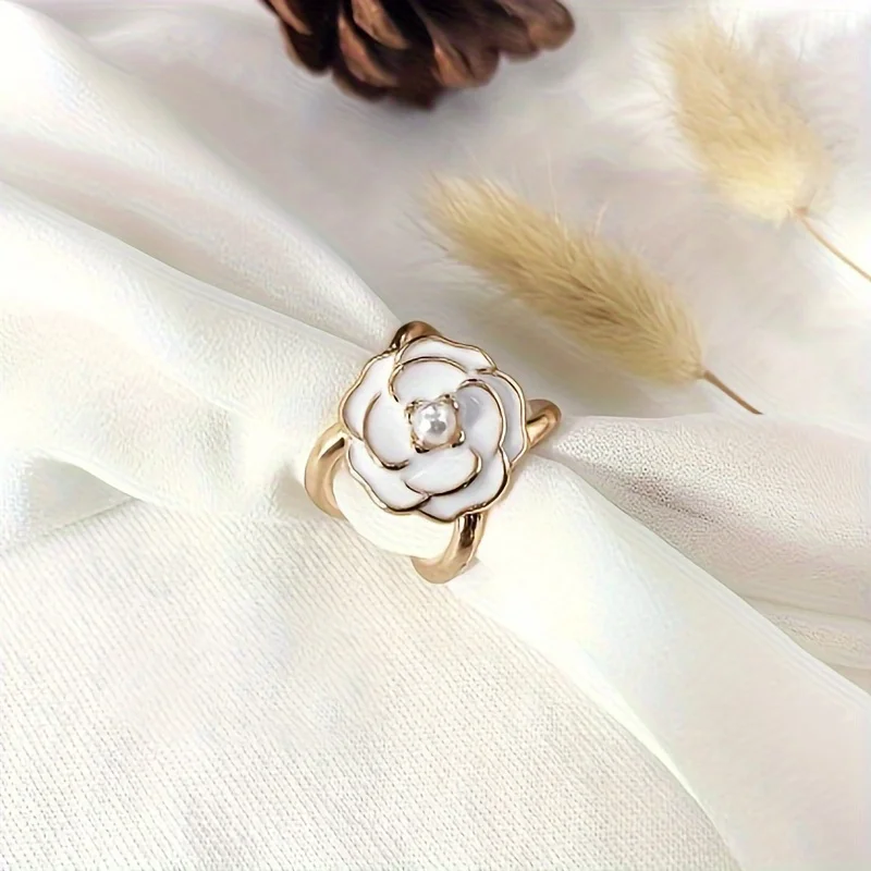 4-Pack Elegant Gold Faux Pearl Scarf Clips Set - Multifunctional Metal Corner Knots and Ring Buckle Clips, Secure Hold image 6