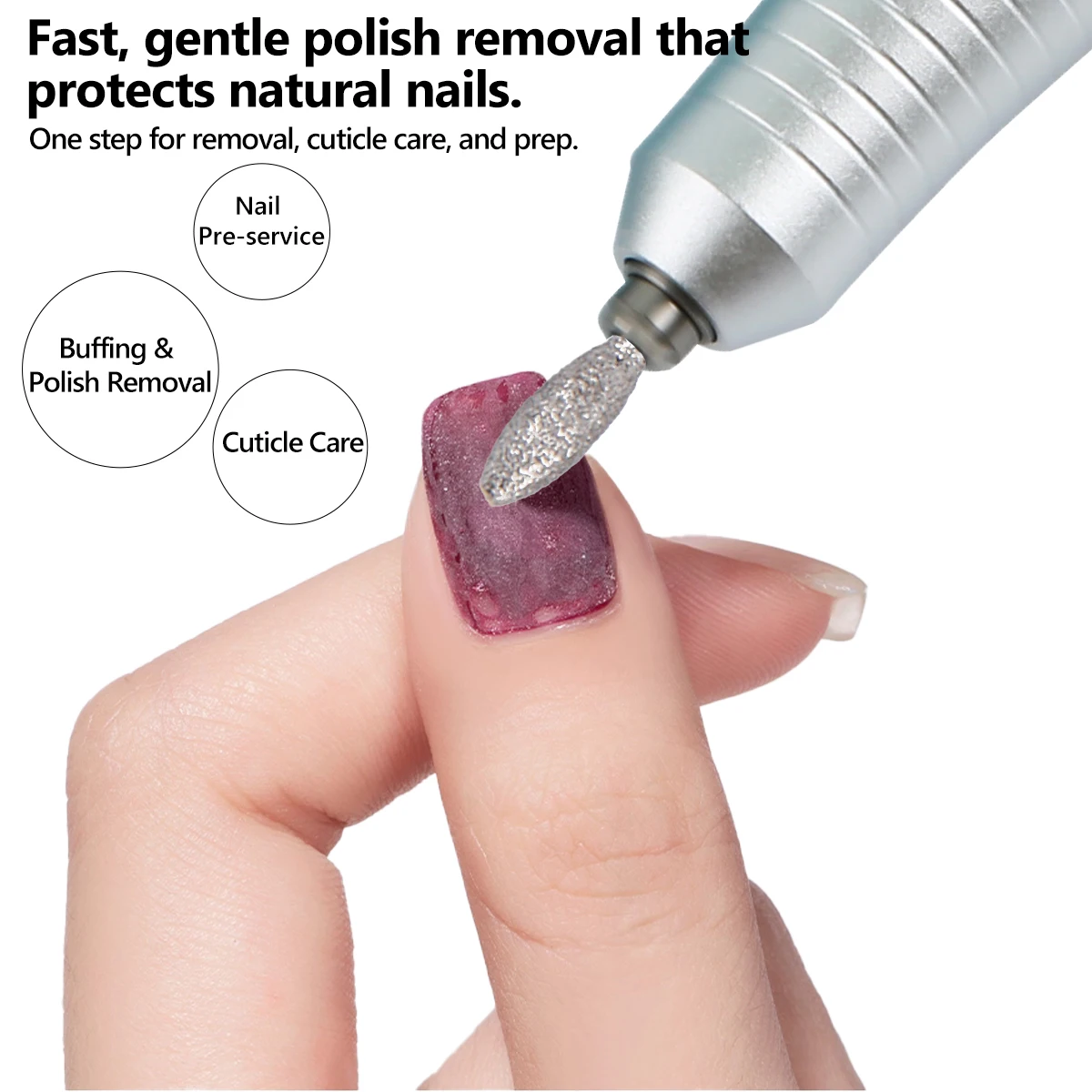 ポータブルネイルドリルプロフェッショナル45000 RPM、充電式電動ネイルファイルマシンファイルマニキュアサロンホーム用