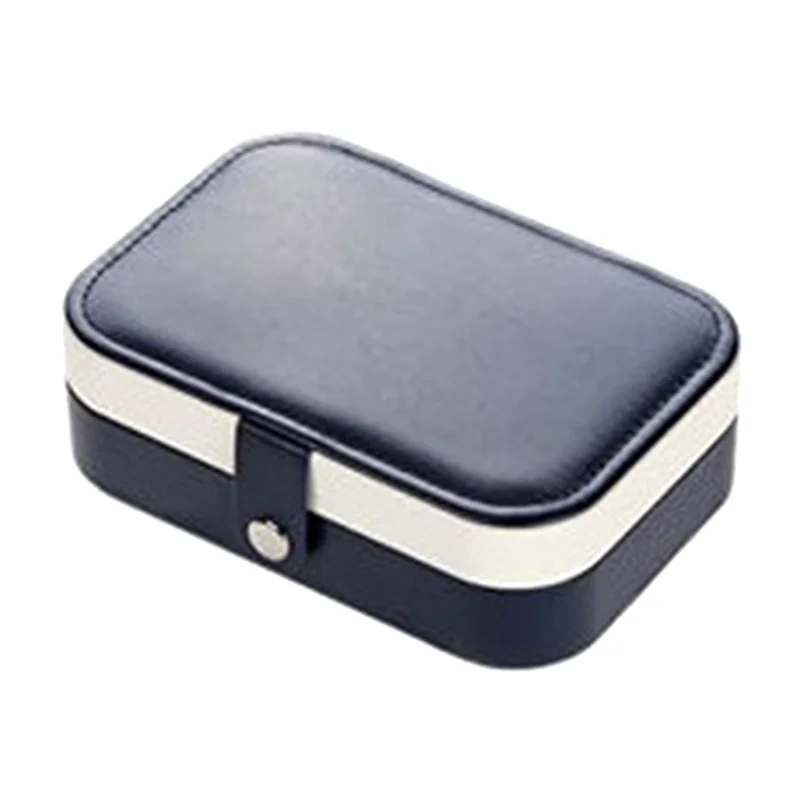ABNL Travel Jewelry Case PU Leather Jewelry Boxes Bridesmaid Gift Box Double Layer Jewelry Organizer Display Holder A Easy To Us