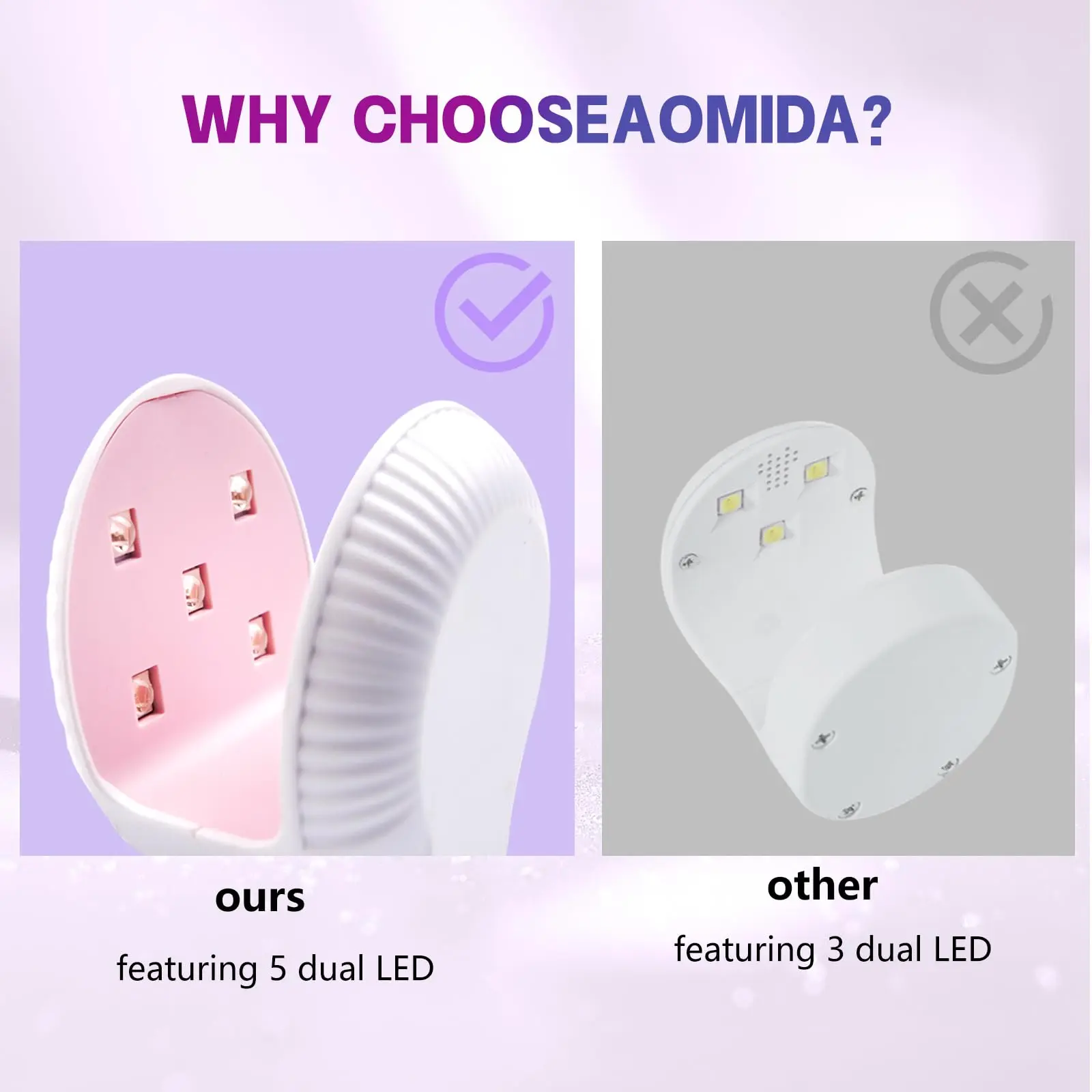 LINMANDA مصباح أظافر LED صغير سريع الجفاف مصباح أظافر جل 18 وات لمسمار ملصقات الأظافر مجفف للعلاج السريع المحمول علاج الأظافر الخفيفة