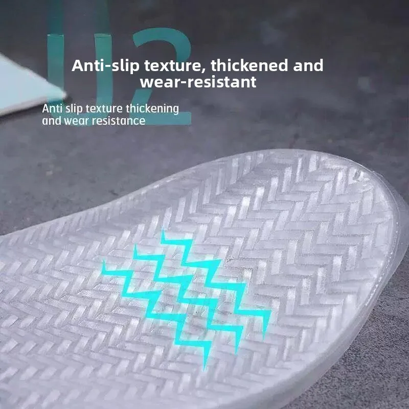 Silicone Slip-On Shoe Covers Anti-Slip Waterproof Low-Top Portable Indoor Outdoor Kitchen Bedroom Water Shoes for Home Travel