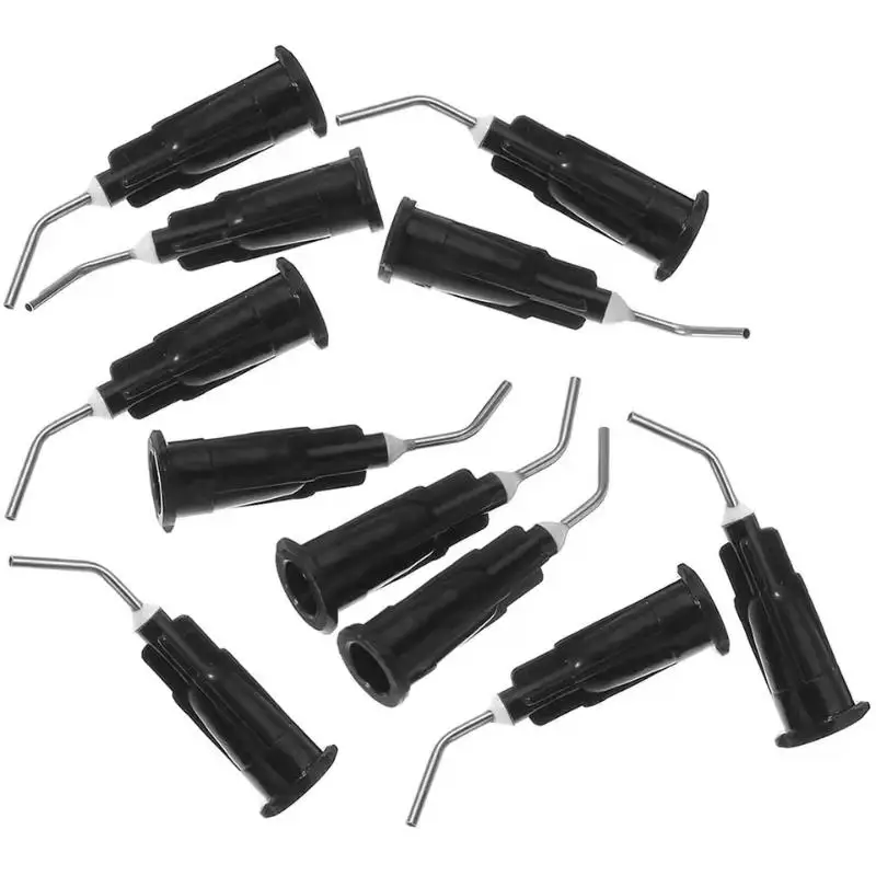100 Stück gebogene elektronische Dosiernadeln, gebogene Dental-Dosierspitzen, Einweg-Composite-Applikator – Detail 10