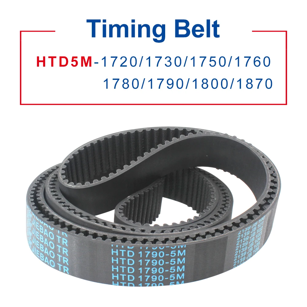 

Rubber Belt HTD5M 1720/1730/1750/1760/1780/1790/1800/1870 Circle-arc Teeth Synchronous Belt Width 15/20/25/30 mm Teeth Pitch 5mm