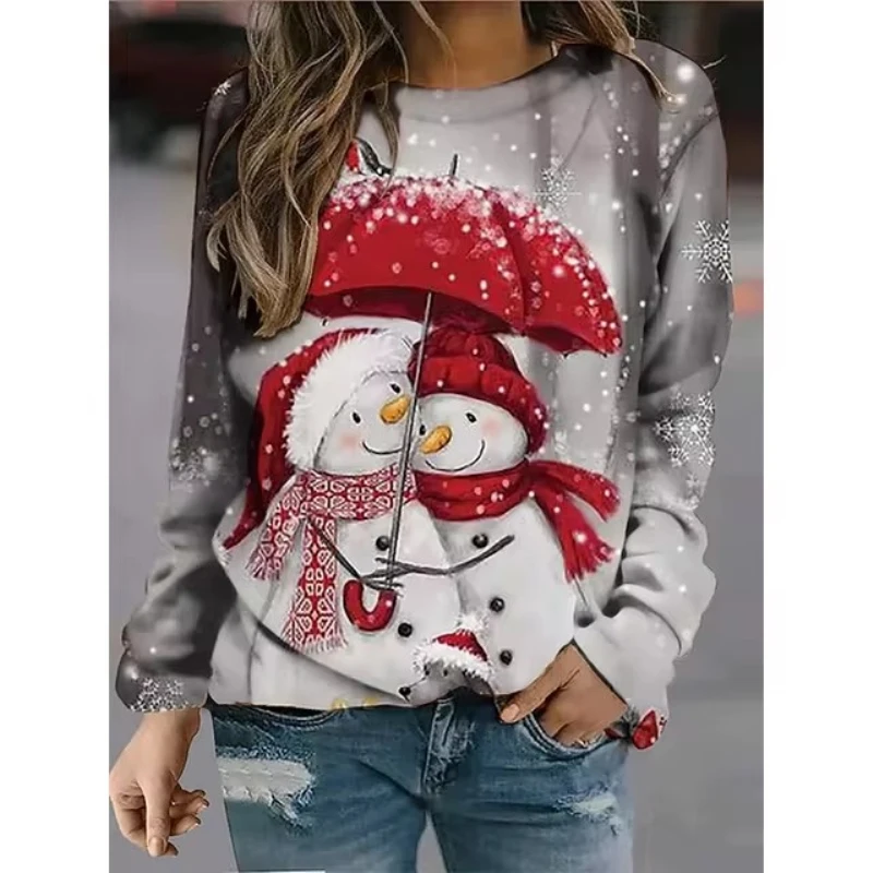 2024 Christmas hoodie Snowman 3D printed sweatshirt for men and women long sleeve hoodie street clothing oversized pullover fash