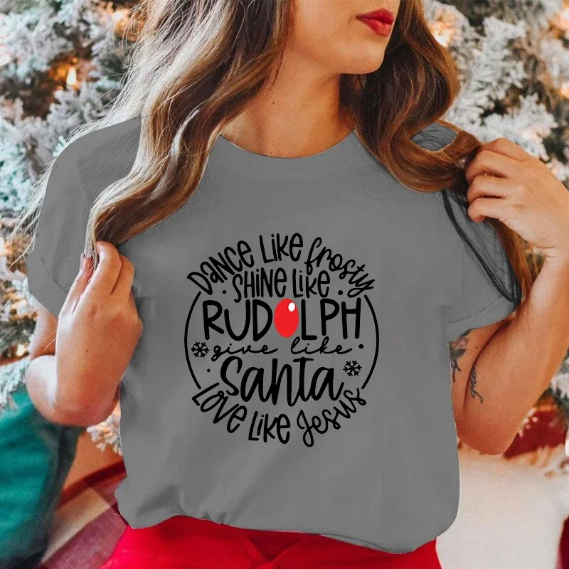 グラフィックプリントTシャツ,ダンスのようなフレンチスタイルのきらびやかなTシャツ,ルドルフ,サンマンのような,愛,Tシャツのような,新しいTシャツ