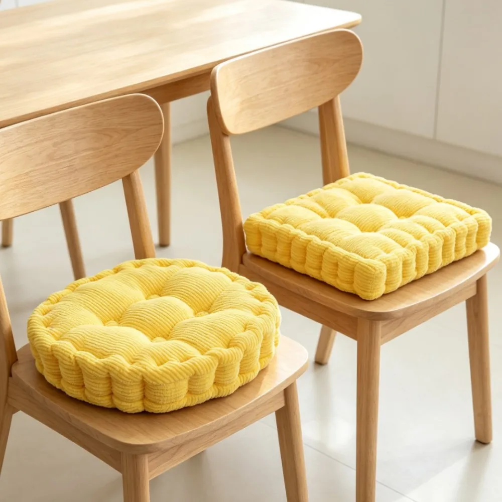 Thick Chair Seat Cushion, Square Corn Cob, Tatami Chair, Office Chair, Soft Sofa, Home Floor Decoration, Textile Knee Pillow