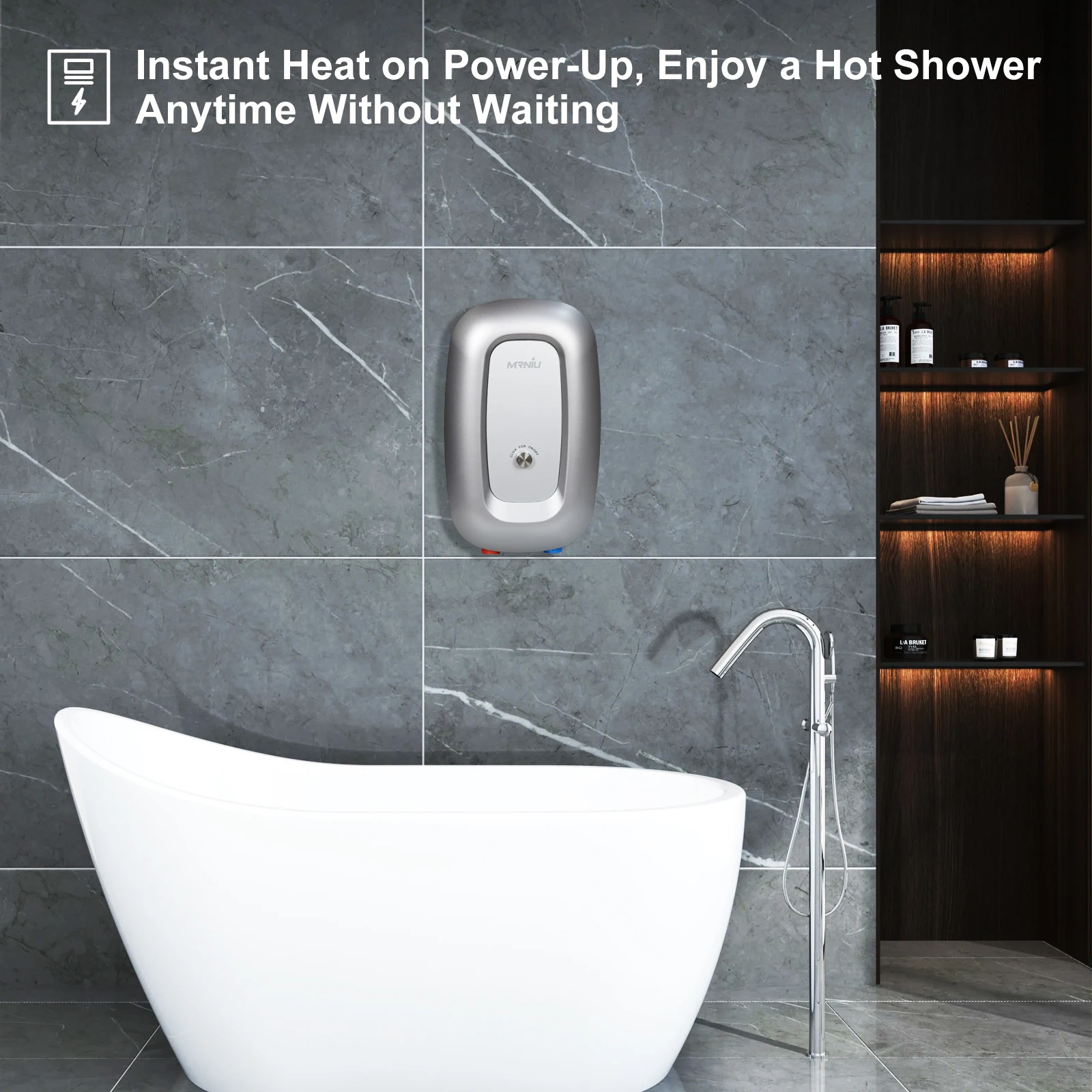 즉석 전기 무탱크 온수기 샤워 욕실 욕조 온수기 220V 7000W 노브 호텔 가정 아파트 가족용