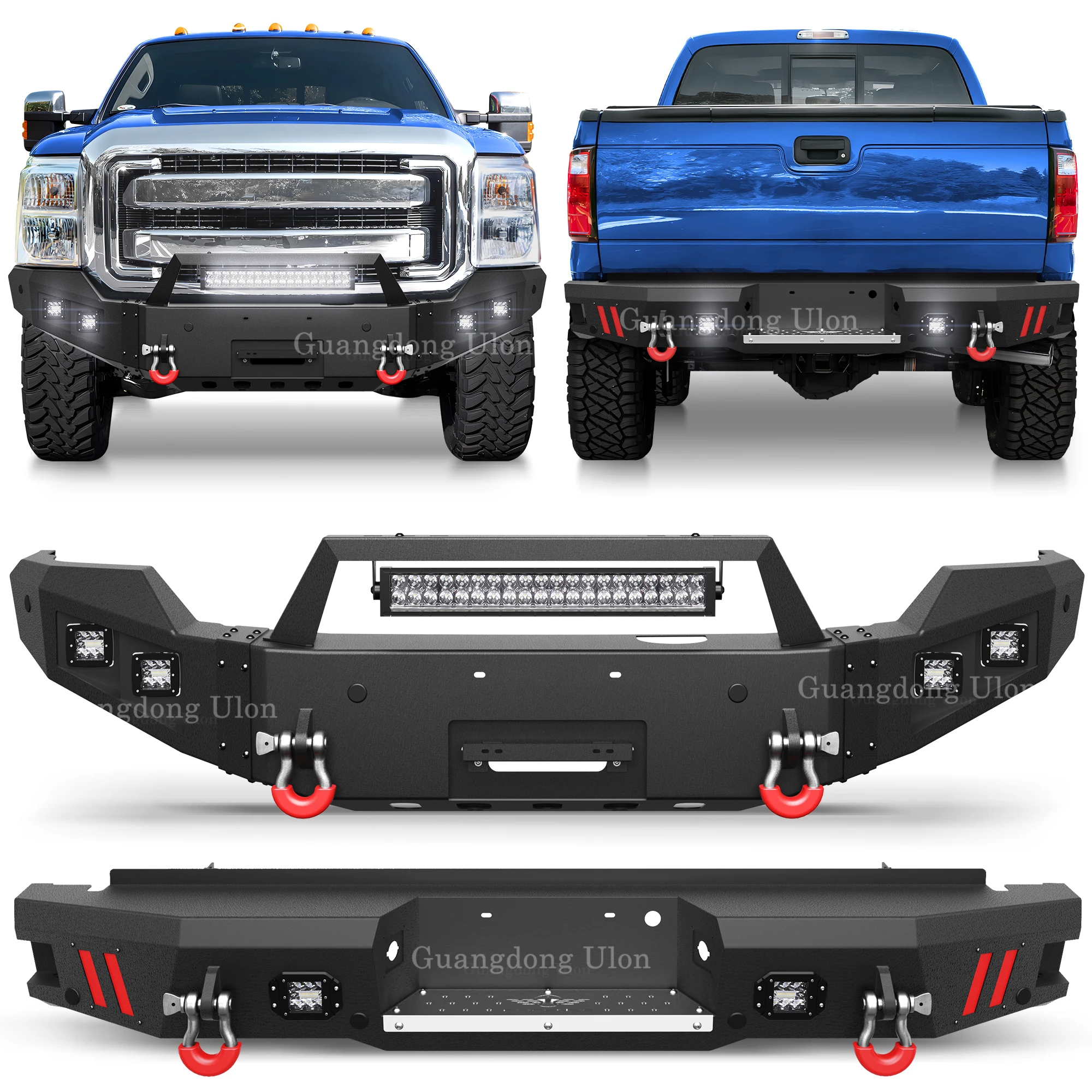 Hot Sell F250/F350/F450 Truck Bumper Full Width Front Bumper and Rear Bumper Combo fit 2011-2016 Ford F250 (Excluding Raptor)