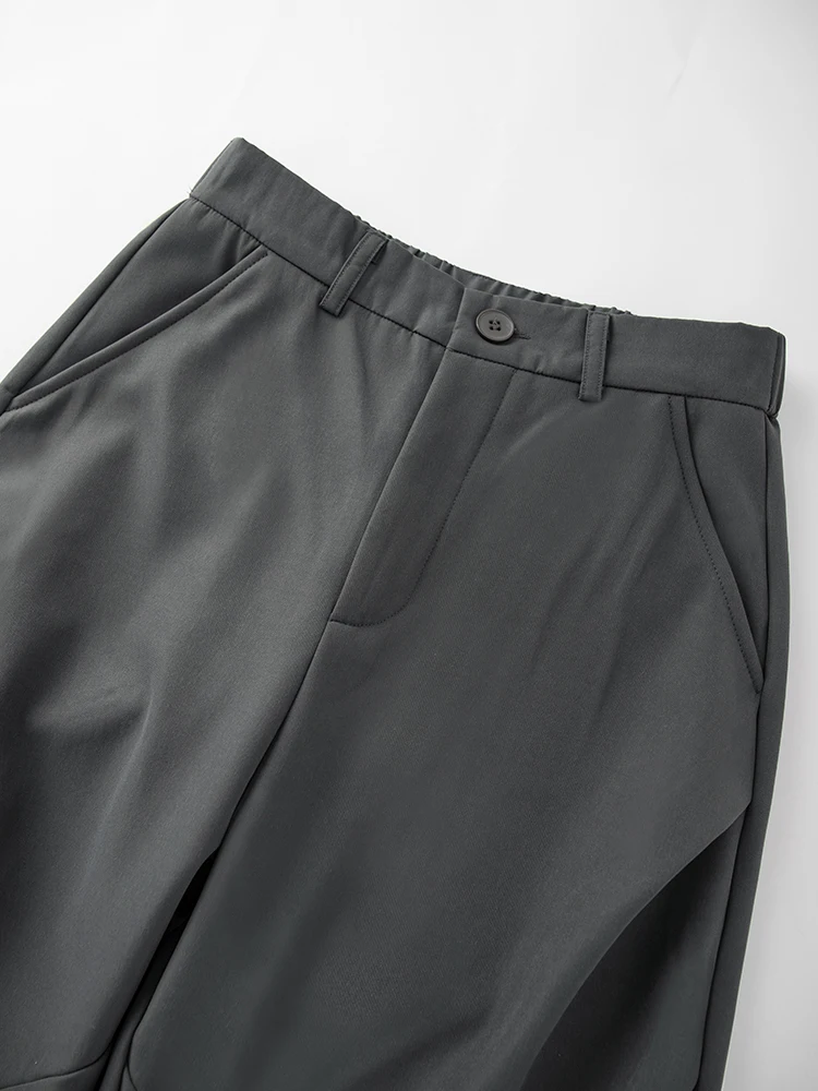 سراويل عمل نسائية من الصوف السميك، تصميم جديد للخريف والشتاء، سراويل كاجوال مستقيمة الساق، متعددة الاستخدامات يوميًا. #5