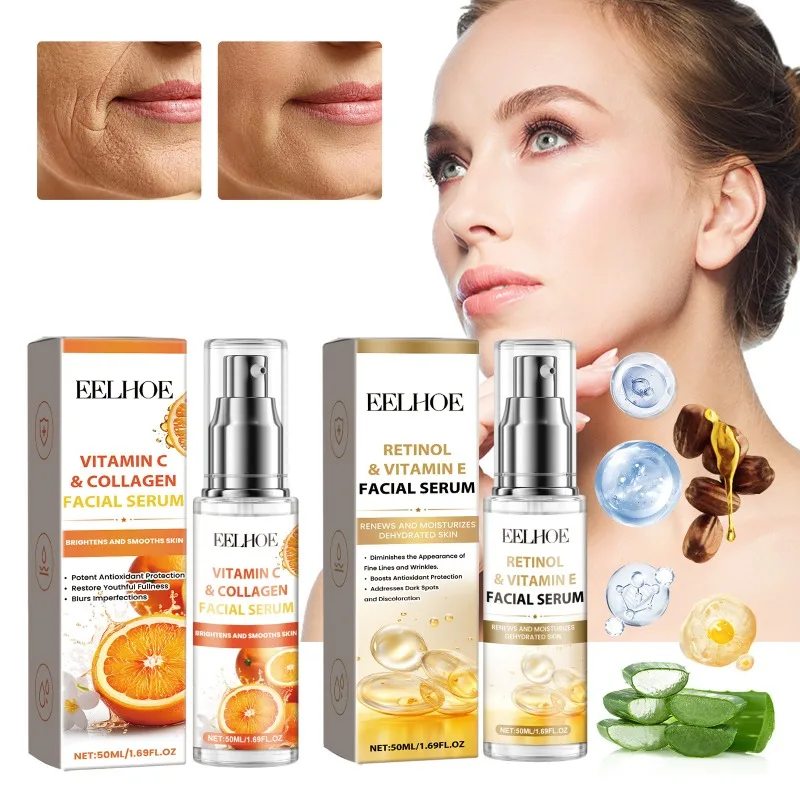 

Morning C Evening A Facial Serum Series Hydrates Moisturizes Firms Anti-Wrinkle Repairs Dual Skincare Essence