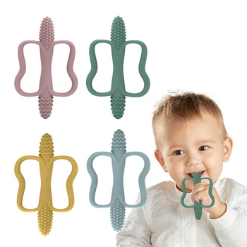Silicone Corn-Shaped Baby Teether 1