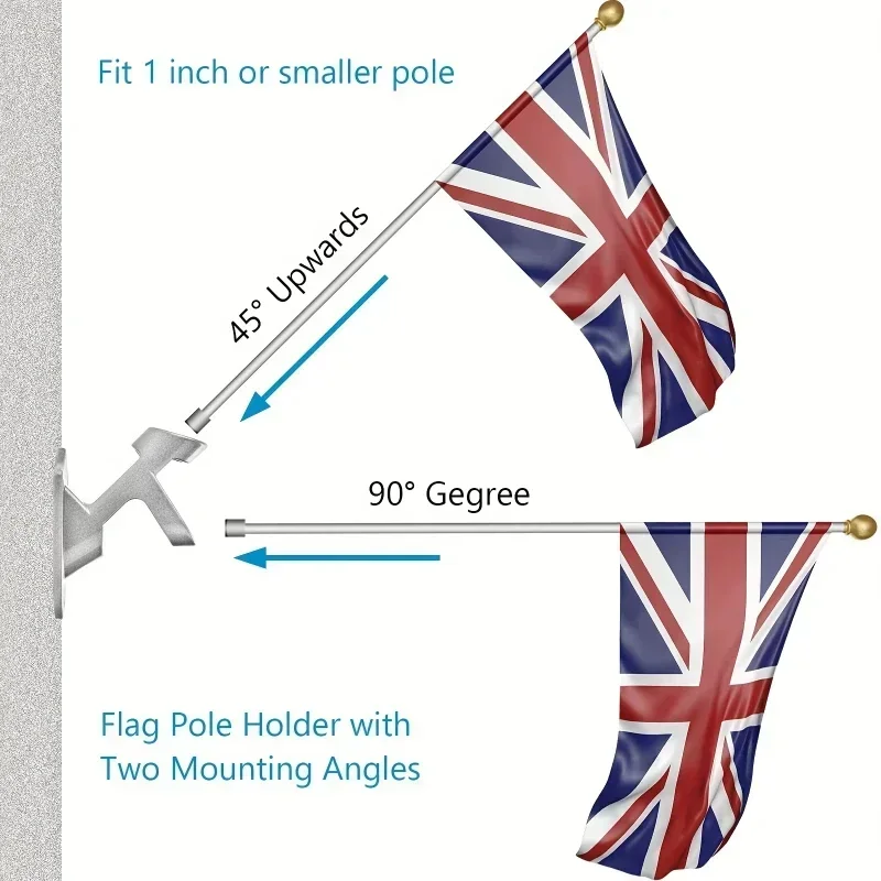 2026 new model advanced rust-proof aluminum flagpole mounting bracket secure outdoor base for yard garden decoration
