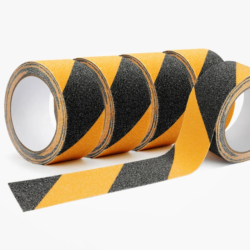 5M Anti-Slip Grip Tape PVC Abrasive Adhesive Tape for Stair Steps Ramps Indoor Outdoor Non-Slip Tape Clear Black Yellow Tape