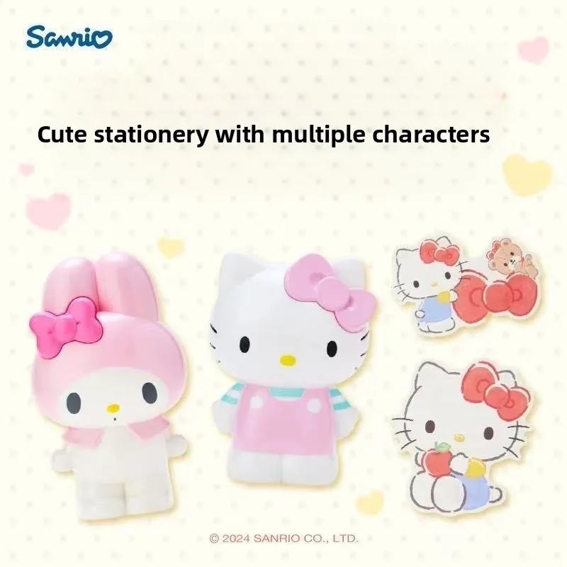Sanrio-portalápices Hello Kitty, papelería My Melody, organizador de brochas de maquillaje, almacenamiento de escritorio, regalo ornamental, novedad de 2025