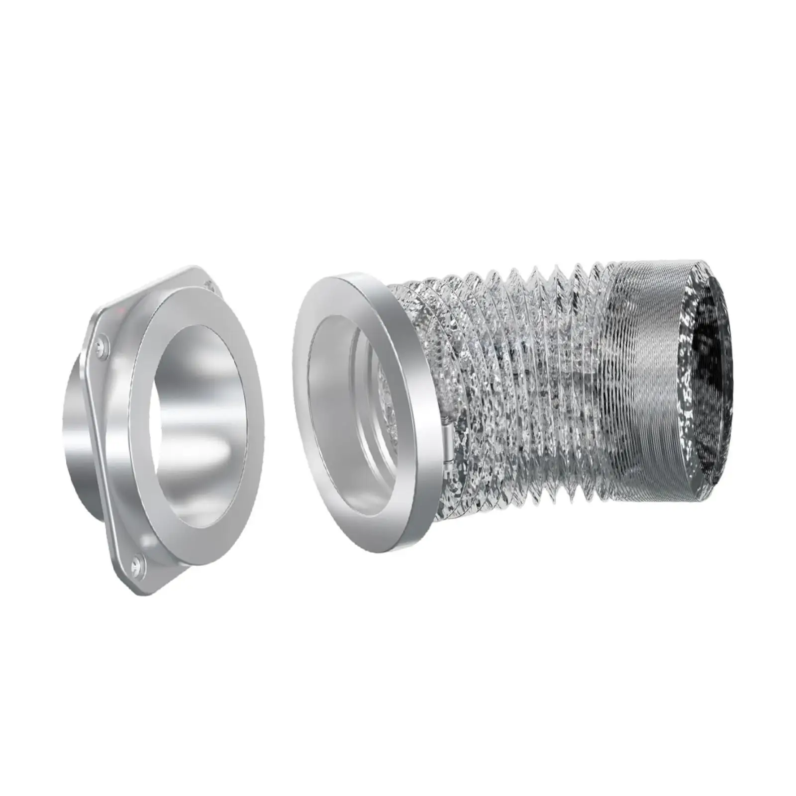 

Dryer Vent Coupling with Hose,Equipment Self Align Mounting Dryer Vent Connector Kit Quick Connector for Hotel Home