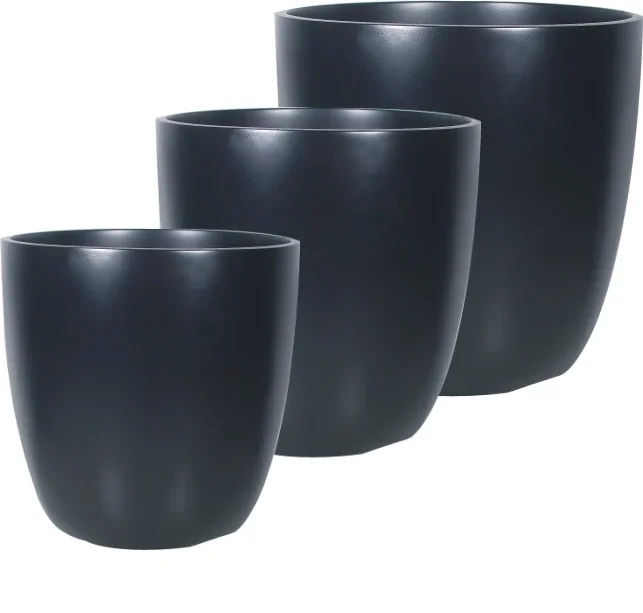 

High Quality White Round Flower Pot Outdoor Fiberglass Resin Planter Pots for Garden