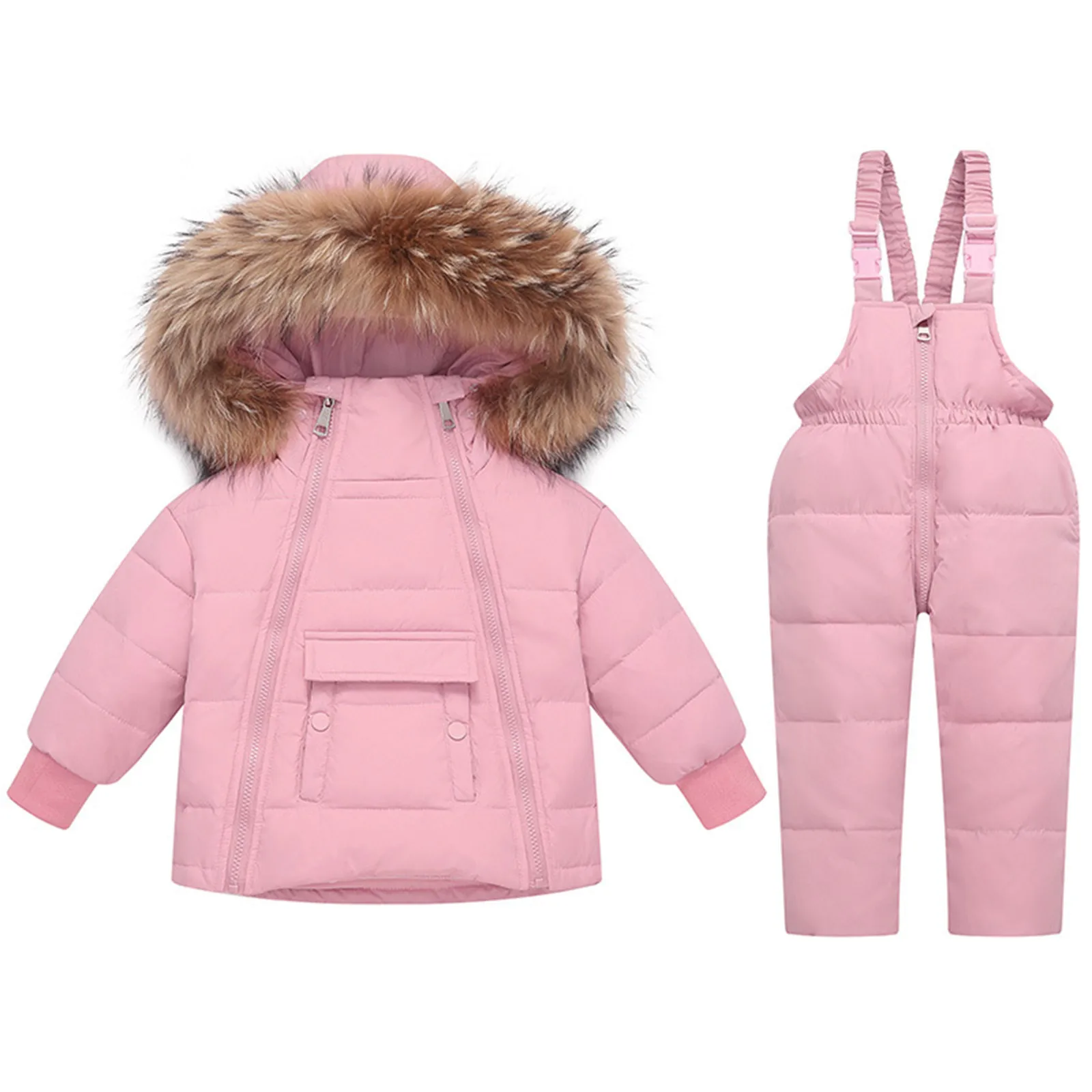 Baby Winter Down Jacket for Toddler Boys Girls Clothes Jumpsuit Children Clothing Set Thicken Warm Infant Snowsuit Kids 0-4Years