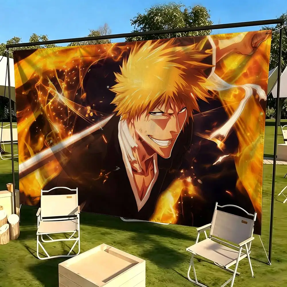 BLEACH K-Kurosaki Ichigo  Flags Wall Hanging Tapestry Outdoor Garage Room Decorative flag Background Blanket
