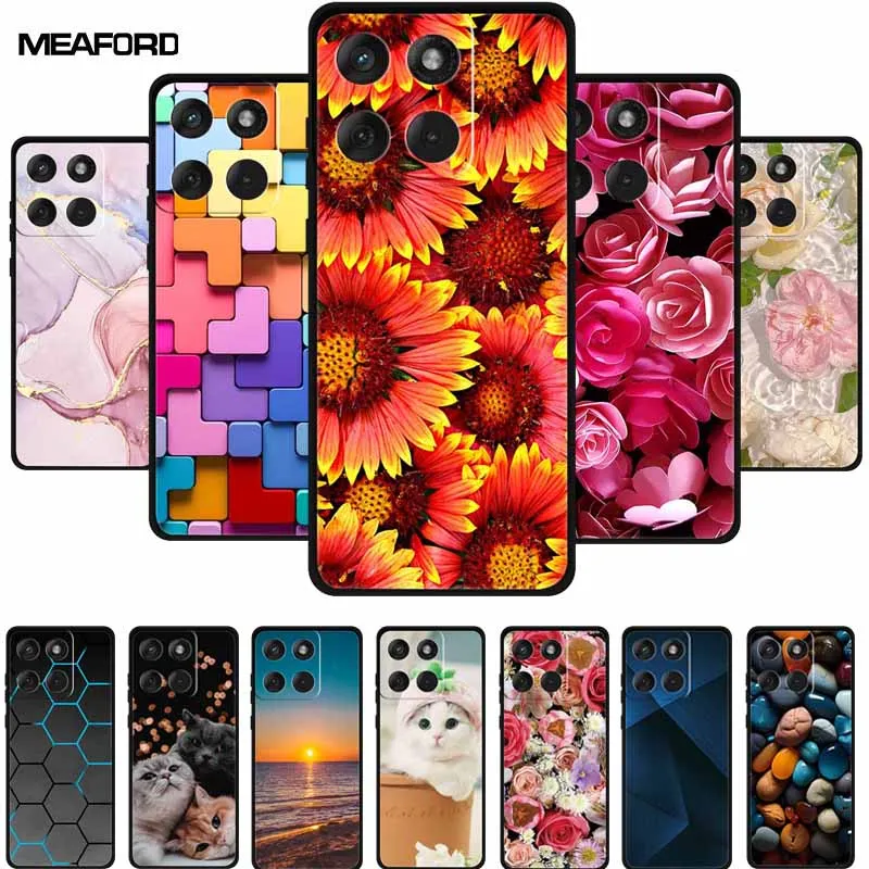 حافظة لهاتف موتورولا إيدج 60 60s 5G 60 برو غطاء هاتف أسود من السيليكون حافظات هاتف ناعمة لهاتف موتو إيدج 60 فيوجن شيلد كوكيه فوندا #1