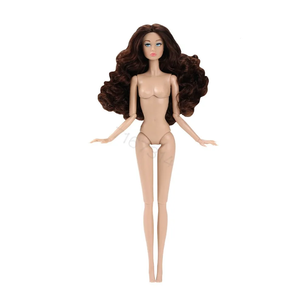 

French Romance Supermodel Nude Multi-skin Centre-parted Curl 1/6 Model Dress Up Movable Action Figure Body Children Gift