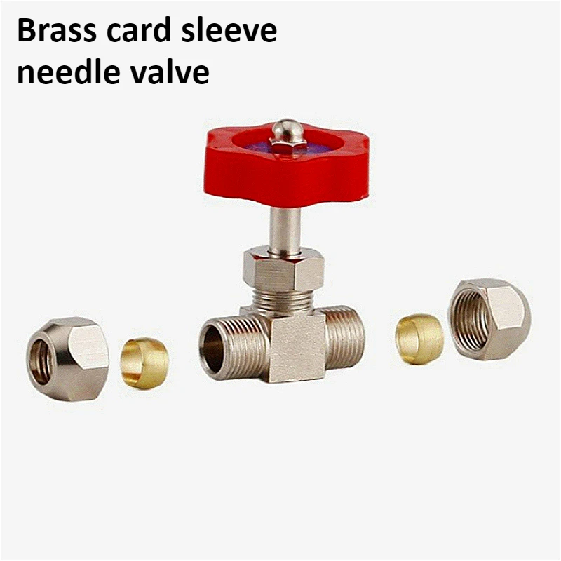 

Copper Tube Pneumatic Needle Globe Valve Metal High Pressure 6 8 10 12mm Nickel Plated Inner Diameter 1/8 1/4 "plastic Handle