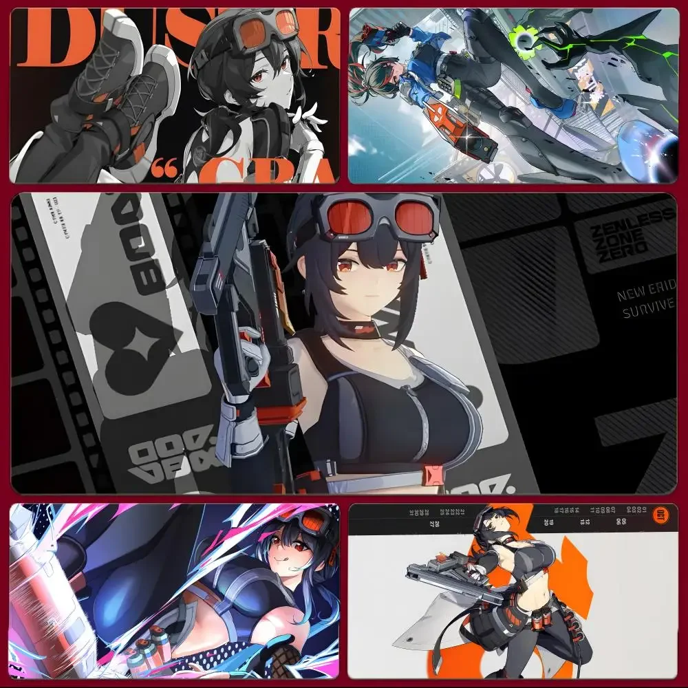 anime mechanic Z-Zenless Zone Zero Grace Howard Mouse Pad Large Gaming Mousepad with Stitched Edges Thickened Desk Mat PC