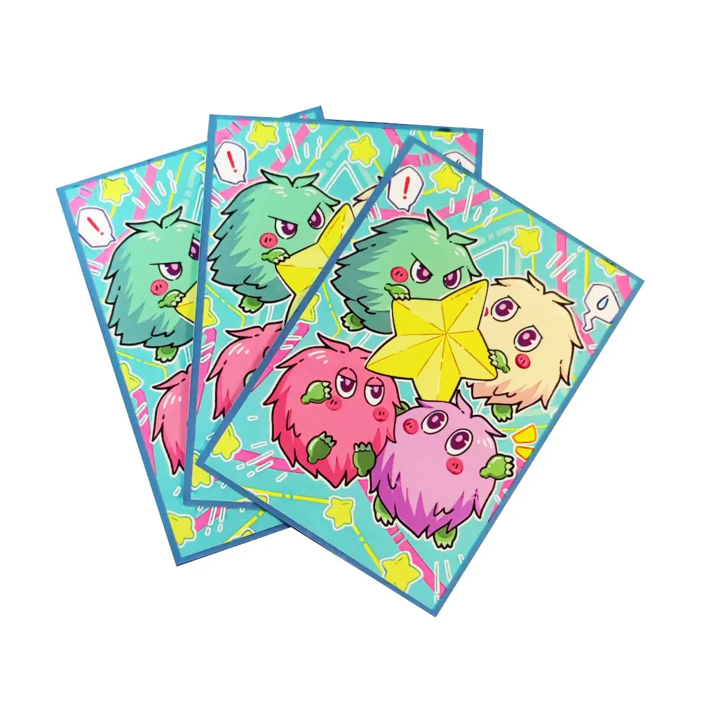 60ct Top Loading Trading Card Sleeves Deck Protector for YuGiOh/Japanese Art Anime Printing Card Sleeves Protectors