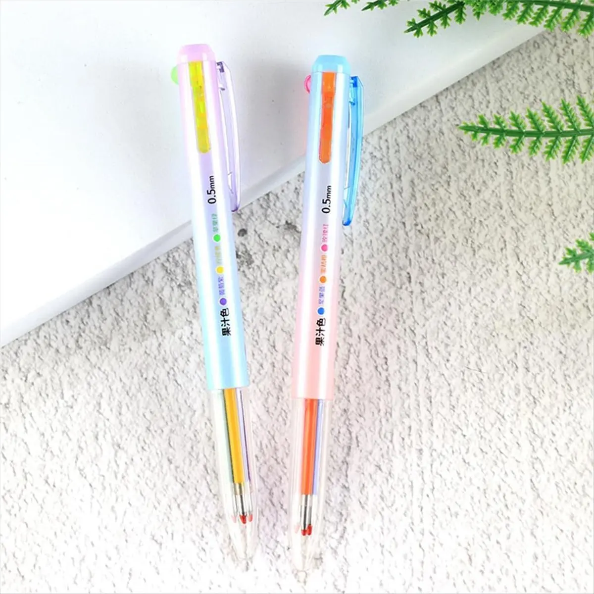 【~ NEW A60I】6 PCS Multicolor Pen, 18 Colors, 0.5mm Multicolor Pen, Retractable Gel Ink Pens (6pcs)