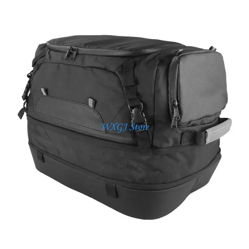 

37JE Multi functional Motorcycle Tail Rack Bag Expandable & Weatherproof Storage Bag