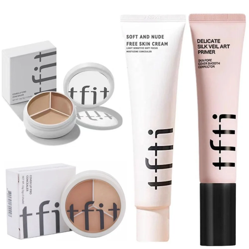 Korea Concealer Korea Facial Makeup Foundation Cream Invisible Pore Light Oil-Free Base Makeup Brightening Correction Foundation