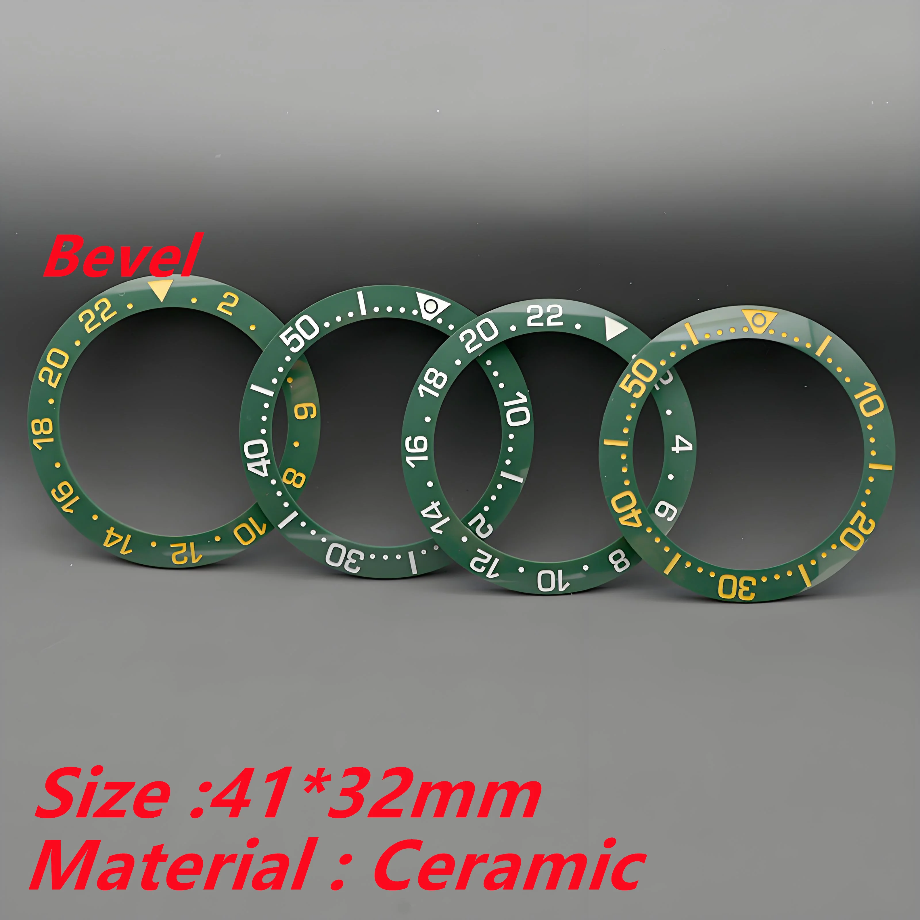 41*32mm Watch Bezel Insert Green Ceramic Fit Samurai Black Series PROSPEX SRPB55K1 Watch Case For Men's Watch Repair Parts Gift