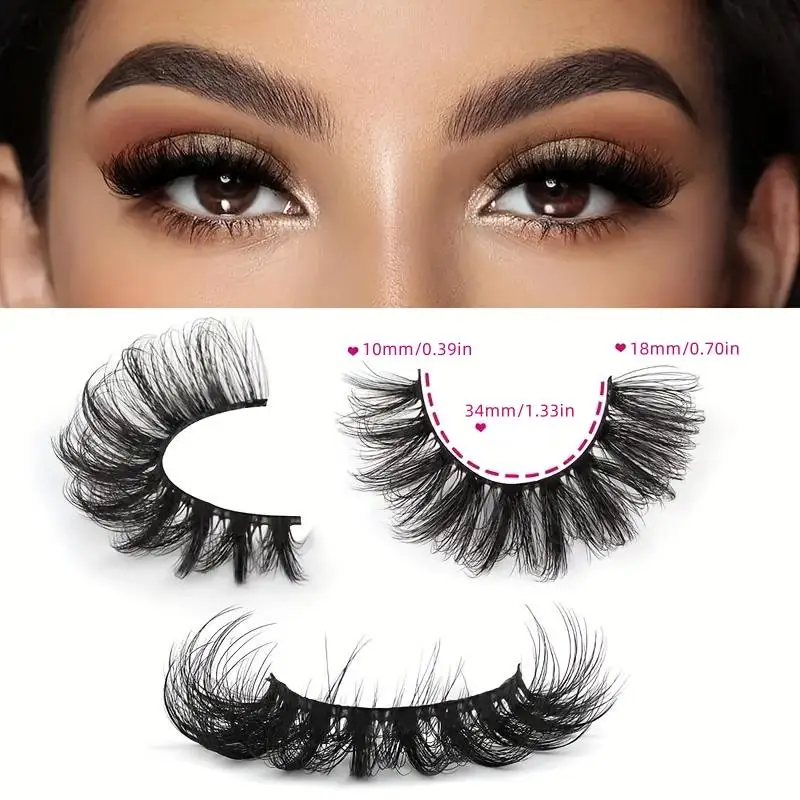 7 pairs of cat eye false eyelashes, fluffy and curly, naturally extending, very suitable for daily and special activities